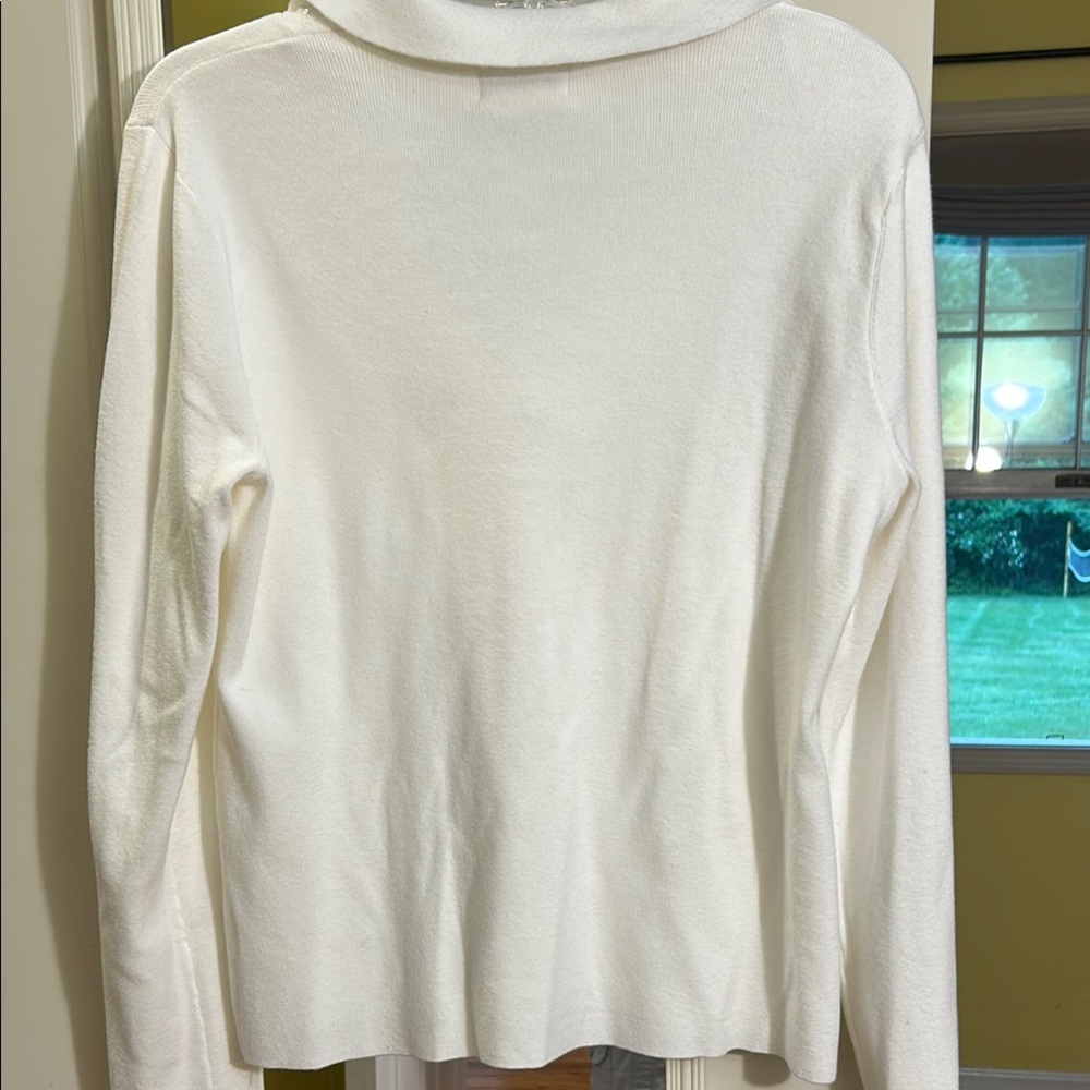 Calvin Klein off White Long Sleeve Top - Picture 8 of 9